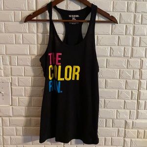 The color run racer back tank top size xl